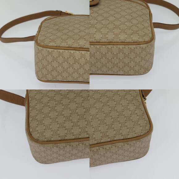 CELINE Macadam Canvas Shoulder Bag Beige - Picture 10 of 13